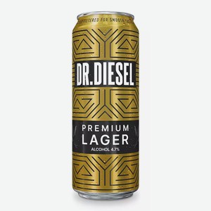 Пиво Dr. Diesel Premium Lager Светл. Фильтр. Пастер. Ж/б. 0,43л, 0,43