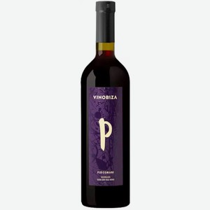 Вино сортовое ординарное ВИНОБИЗА ПИРОСМАНИ 9-15% КР. П/СУХ. 0,75Л, 0,75