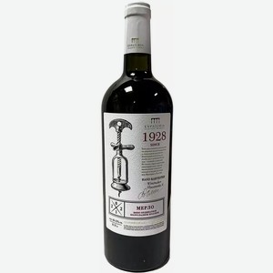Вино ординарное ШТОПОР МЕРЛО 10-12% КР. П/СЛ. 0,75Л, 0,75