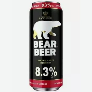 Пиво Bear Beer Светл. Фильтр. Пастер. Ж/б. 0,45л, 0,45