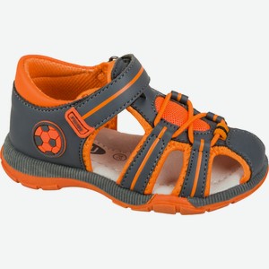 Туфли-босоножки для мальчика Mursu, серые с оранже (24)