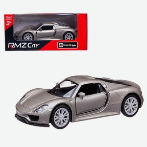 Легковой автомобиль Uni-Fortune «RMZ City Porsche 918 Spyder» металлический с открывающимися дверьми 1:32, серебреный