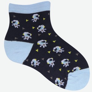 Носки для мальчика Акос со стопами, синие (12)