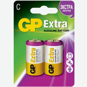 Батарейки GP Extra Alkaline 14А алкалиновые, 2 шт.