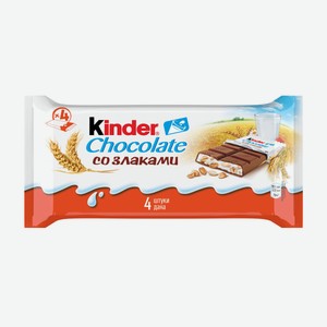 Шоколад Kinder Country молочный со злаками, 4 шт. по 23.5 г