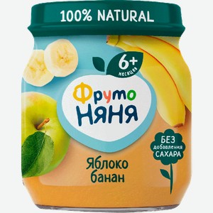 Пюре Фрутоняня Яблоко и банан 100г
