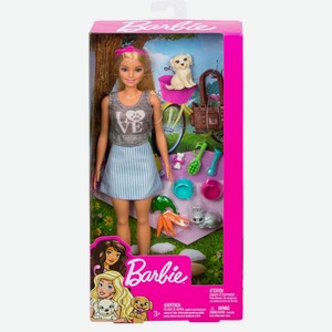 BRB Кукла блондинка с питомцами и аксессуарами FPR48