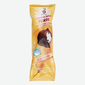 Мороженое Айсберри Филевский пломбир с шоколадной глазурью, рожок, 60 г