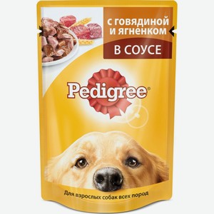 Корм для собак Pedigree говядина-ягненок, 100г