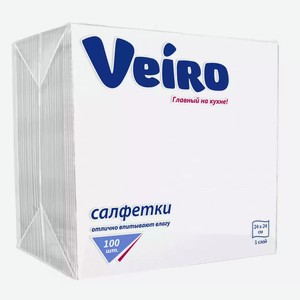 Салфетки бумажные VEIRO 100 ШТ