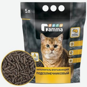 Наполнитель для кошек GAMMA растительный впитывающий 5л