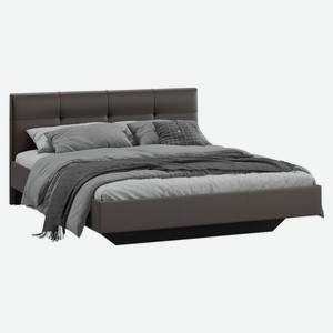 Двуспальная кровать Элис Люкс Темно-коричневый, экокожа 160х200 см