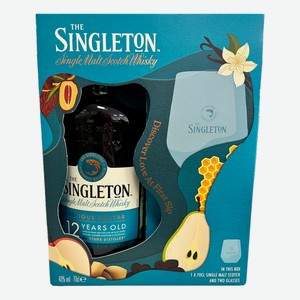 Виски The Singleton 12 лет + 2 бокала в подарочной упаковке, 0.7л