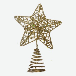 Верхушка на елку B&H рождественская звезда золотая, 13 x 17см Китай