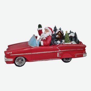 Фигурка Дед Мороз на автомобиле, 14.5 x 36см