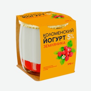 Йогурт Коломенский Земляника, 5% 170 г