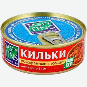 Килька Tasty Tins Балтийская, обжаренная в томатном соусе 240 г