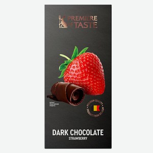 Шоколад темный Premiere Of Taste с клубникой 80 г
