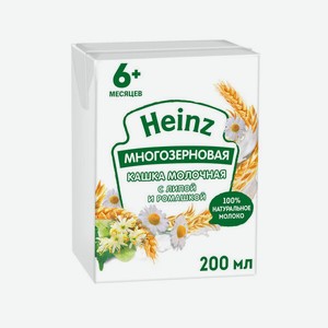 Кашка Heinz многозерновая молочная с липой и ромашкой 200 мл