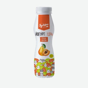 Йогурт питьевой Хуторок с грушей и персиком, 1,5% 260 г