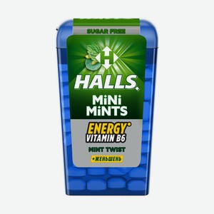 Леденцы Halls Mini Mints Мята и ментол, без сахара, 1 13 г