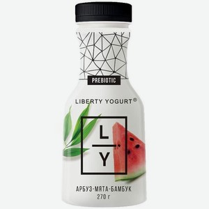 Йогурт Liberty Yogurt Арбуз, мята, бамбук, 1,5/2% 270 г