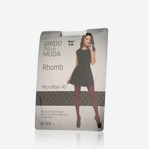 Женские колготки Grido della Moda Rhomb из микрофибры 40den черные 3 размер