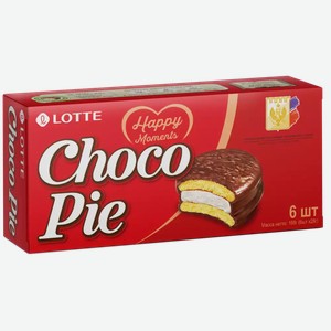 Печенье Lotte Chocopie Прослоенное Глазированное 168г