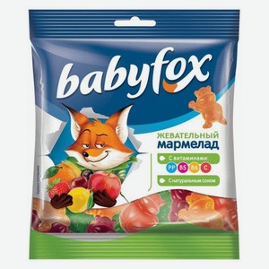 Жевательный мармелад BabyFox Бегемоты, 70 г