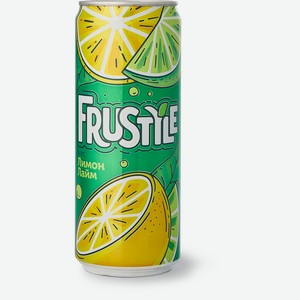 Напиток газированный Лимон-лайм FruStyle, металлическая банка