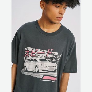 Хлопковая футболка с принтом авто