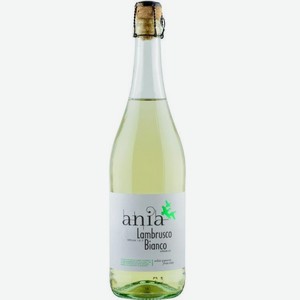 Вино игристое жемч. Ania ламбруско бьянко белое п/слад. 8% 0,75л Италия (Лавина)