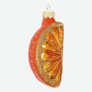 Подвесное украшение Новогоднее Долька апельсина оранжевое 7 см