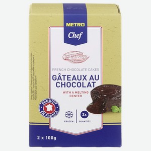 METRO Chef Пирожное Фондан шоколадный замороженный (100г x 2шт), 200г Франция