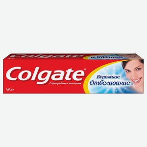 Зубная паста Colgate Бережное отбеливание фтор/биокальций отбеливание, 100 г