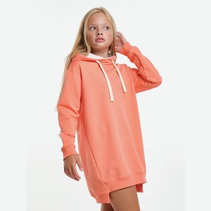 Платье-худи для девочки Mini Maxi, персиковое (134)