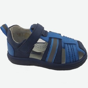 Туфли для мальчика Bumi летние, голубые с синим (23)