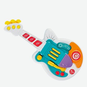 Музыкальная игрушка многофункциональная электрогитара FSD со светом и музыкой, молочно-белая