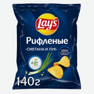 Чипсы картофельные Lay s Сметана и лук, 140/