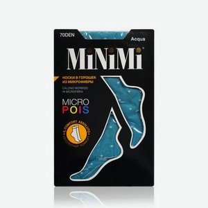 Женские носки из микрофибры Minimi Micro Pois 70den Acqua ( в горошек )