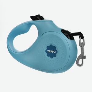Tappi рулетка-ремень для собак, голубая (15 кг, 5 м)