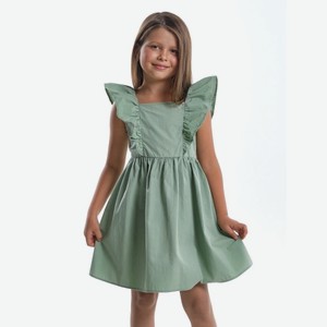 Платье для девочки Mini Maxi, серо-зеленое (122)