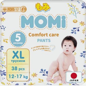 Трусики-подгузники Momi Comfort Care XL (12-17 кг), 38 шт.
