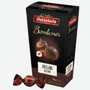 Конфеты Delaviuda Молочный шоколад и фундук, 150 г