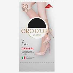 Гольфы женские Orodoro Gambaletto Crystal, 20 ден, цвет черный