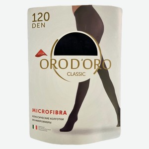 Колготки женские Orodoro Microfibra, 120 ден, цвет черный, размер 4