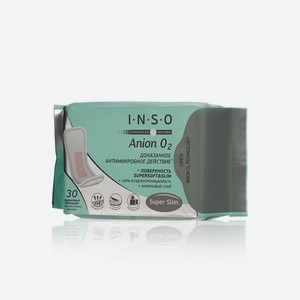 Ежедневные прокладки INSO Anion O2 30шт. Цены в отдельных розничных магазинах могут отличаться от указанной цены.