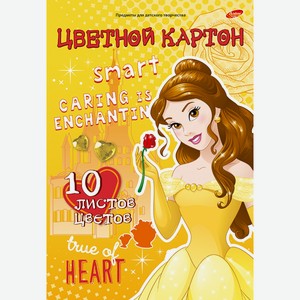 Набор цветного картона Disney Princess 10 листов