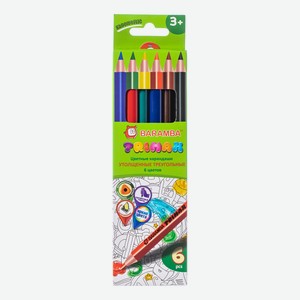 Цветные карандаши Baramba утолщенные 6 цветов