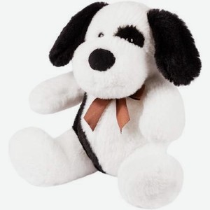 Мягкая игрушка Собачка Чёрно-Белая с Бант.23см МАК